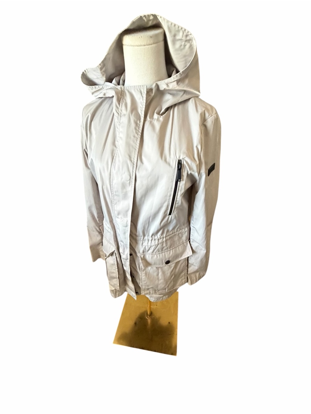 BCBGGeneration Ivory Women's Hooded Anorak Jacket Sz Med